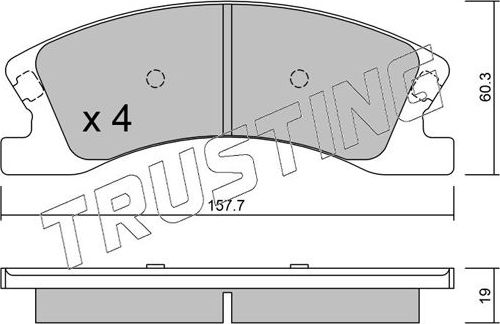 Тормозные колодки Trusting. Артикул 642.0