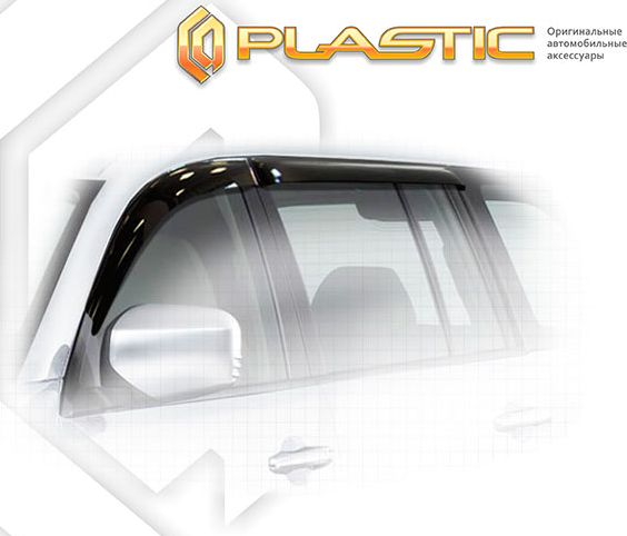 Дефлекторы СА Пластик для окон (Classic полупрозрачный) Mitsubishi Pajero Sport II 2008-2016. Артикул 2010030303260