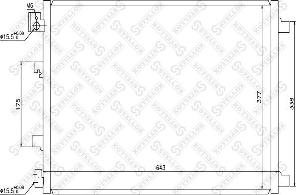 Радиатор кондиционера (конденсатор) Stellox для Nissan Qashqai I 2007-2013. Артикул 10-45485-SX