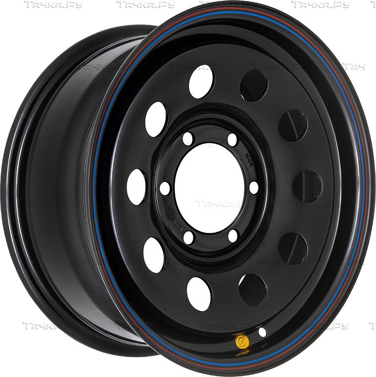Колёсный диск OFF-ROAD Wheels усиленный стальной черный 6x139,7 7xR16 d110 ET+30 для Great Wall Hover 2005-2010. Артикул 1670-63910BL+30X