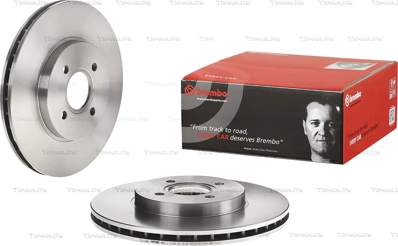 Тормозной диск Brembo передний для Ford Focus I 2002-2004. Артикул 09.A275.10