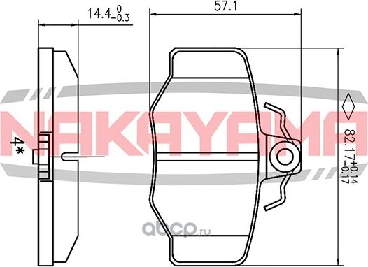 Колодки тормозные (Nakayama). Артикул P0185NY