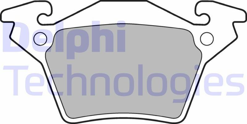 Тормозные колодки Delphi (Low-Metallic). Артикул LP1471