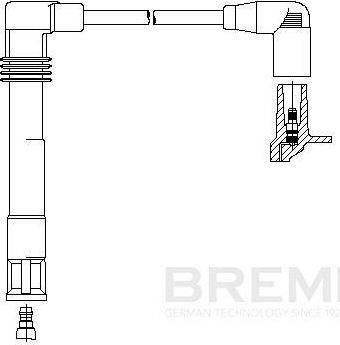 Высоковольтные провода (провода зажигания) Bremi для Audi A3 I (8L) 1996-1997. Артикул 191/75