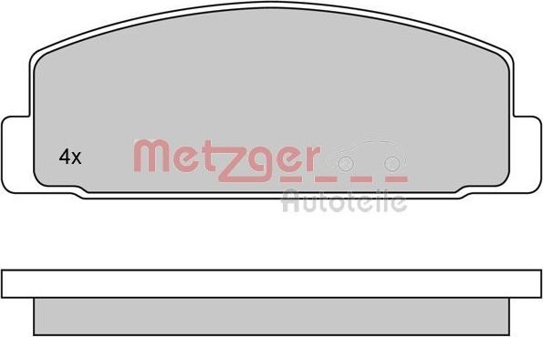 Тормозные колодки Metzger. Артикул 1170088