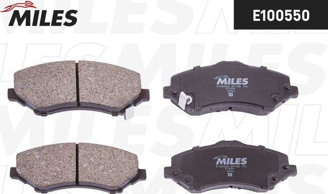 Тормозные колодки Miles (Semi-Metallic) передние для Fiat Freemont 2011-2016. Артикул E100550