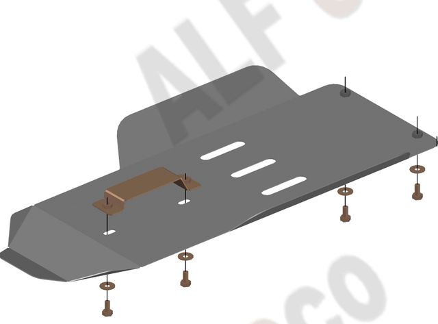 Защита алюминиевая Alfeco для КПП и РК Suzuki Grand Vitara XL-7 2001-2005. Артикул ALF.23.15al