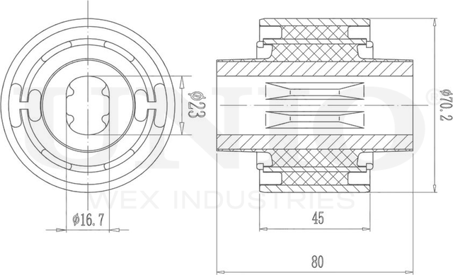 Сайлентблок рычага подвески (Unio). Артикул RMP-20116