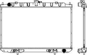Радиатор охлаждения двигателя Sakura. Артикул 3341-1016
