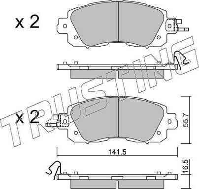 Тормозные колодки Trusting. Артикул 1080.0