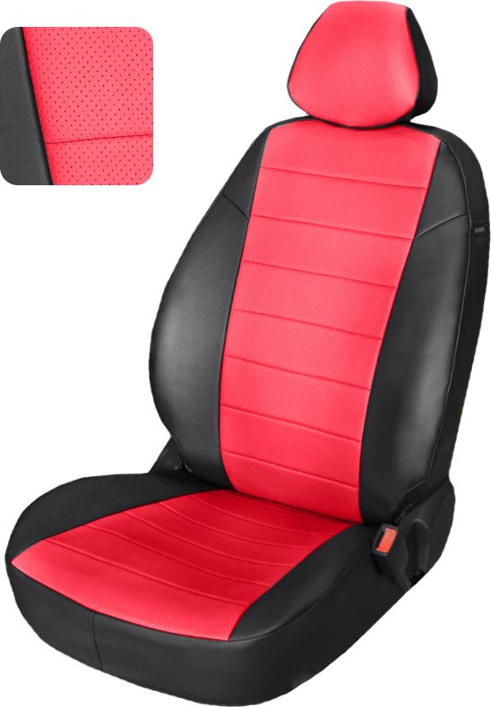Чехлы PSV Классика на сидения для Kia Rio IV 2017-2026, цвет Черно-красный. Артикул 133538