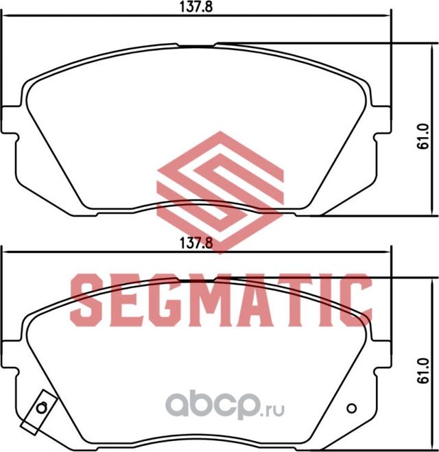 SGBP2561 Колодка торм диск пер Kia Sportage 2.0 2008- Kia Sportage 2.0 2004- Kia (Segmatic) Segmatic. Артикул SGBP2561