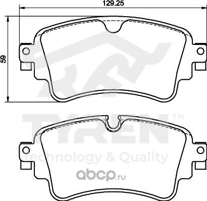 Колодки тормозные (Tyren). Артикул TYR1222411