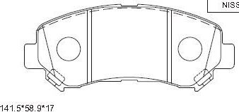 Тормозные колодки Asimco. Артикул KD1744