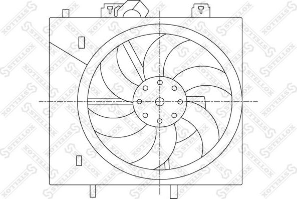 Вентилятор радиатора двигателя Stellox. Артикул 29-99444-SX