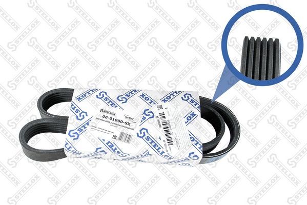Приводной ремень поликлиновой Stellox для Ford Escort IV 1989-1990. Артикул 06-01000-SX