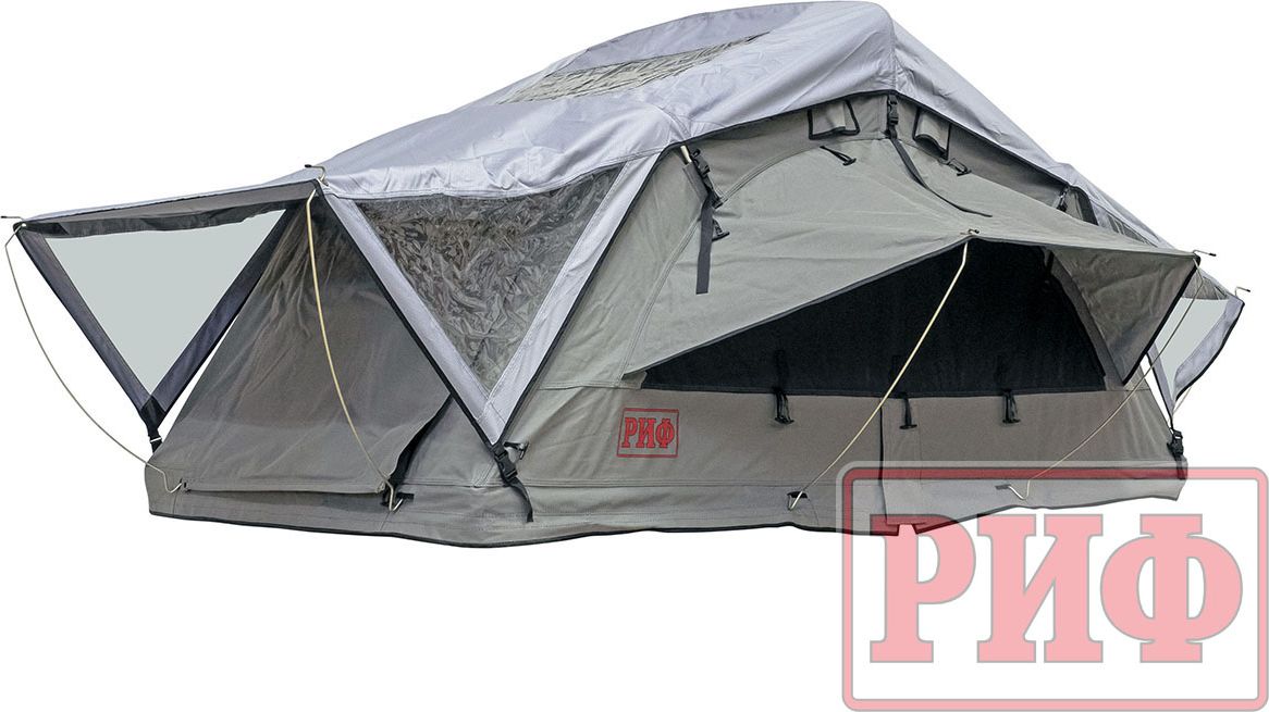 Палатка на крышу автомобиля РИФ Soft RT02-120 120х240х115 см, тент серый. Артикул RIFRT0212080001