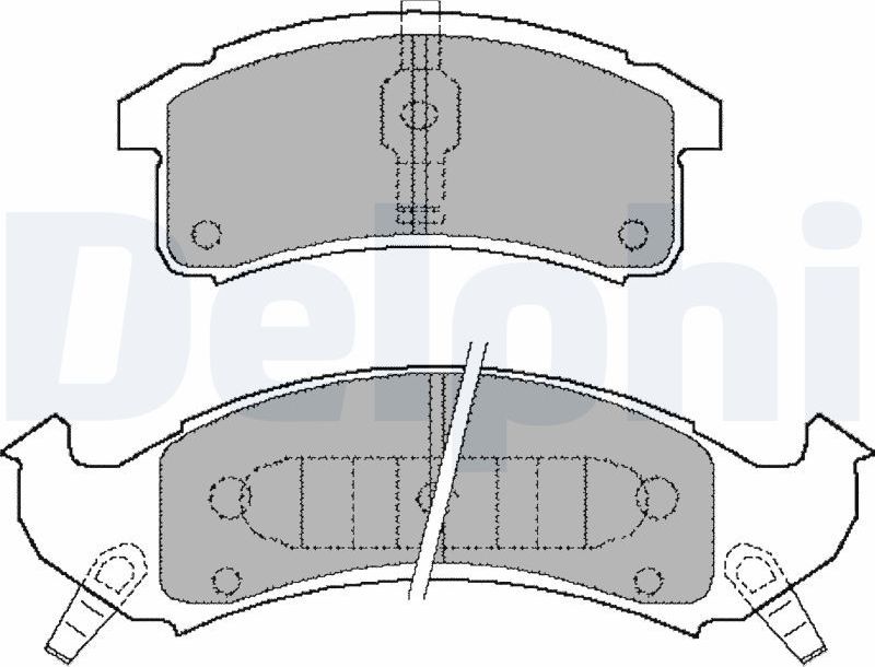 Тормозные колодки Delphi (Low-Metallic). Артикул LP897