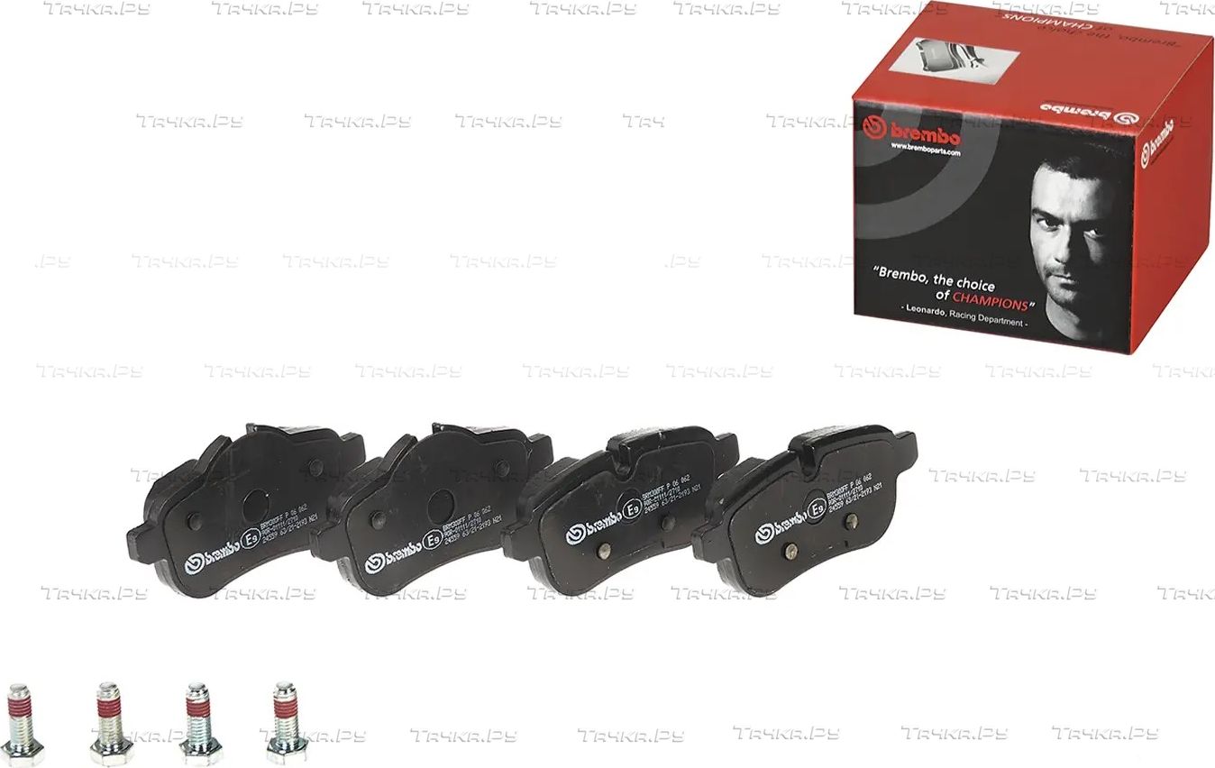 Тормозные колодки Brembo задние для BMW Z4 II (E89) 2009-2016. Артикул P 06 062