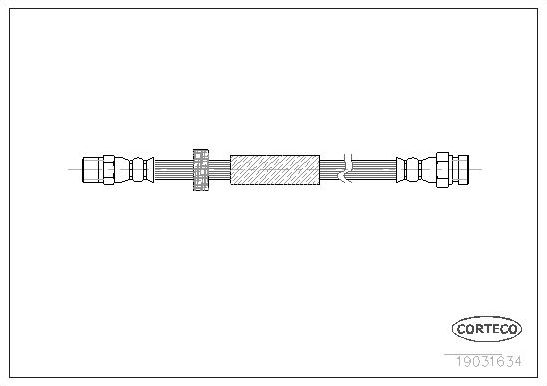 Тормозной шланг Corteco. Артикул 19031634