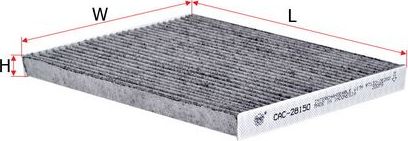 Салонный фильтр Sakura. Артикул CAC-28150