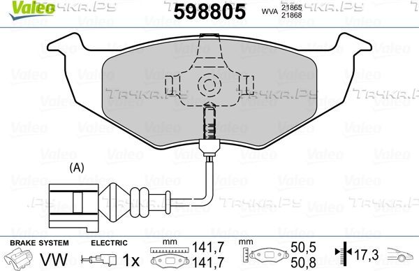 Тормозные колодки Valeo. Артикул 598805