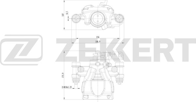 Тормозной суппорт Zekkert (Чугун) задний правый для Renault Master III 2010-2026. Артикул BS-8349