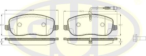 Тормозные колодки G.U.D. передние для Citroen Jumpy I 1995-2006. Артикул GBP087912