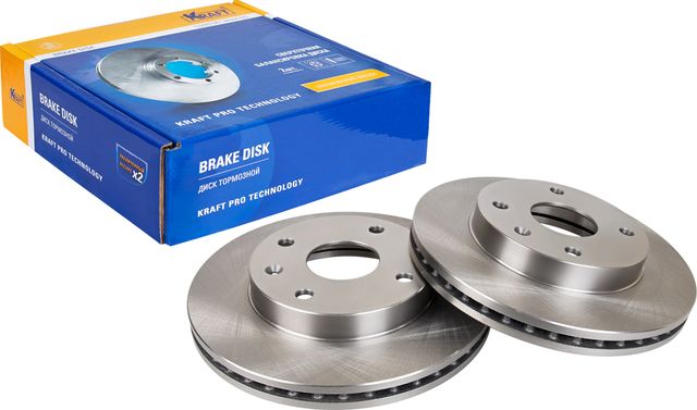 Диск тормозной передний (Kraft). Артикул KT016070