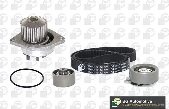 Помпа (водяной насос) с комплектом ремня ГРМ BGA. Артикул TB1440CPK