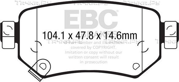 Тормозные колодки EBC Brakes. Артикул DP42287R