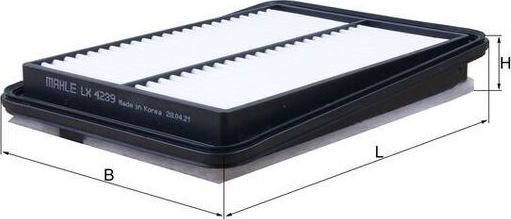 Воздушный фильтр Mahle. Артикул LX 4239