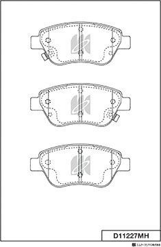 Тормозные колодки MK Kashiyama передние для Proton Gen-2 2004-2012. Артикул D11227MH