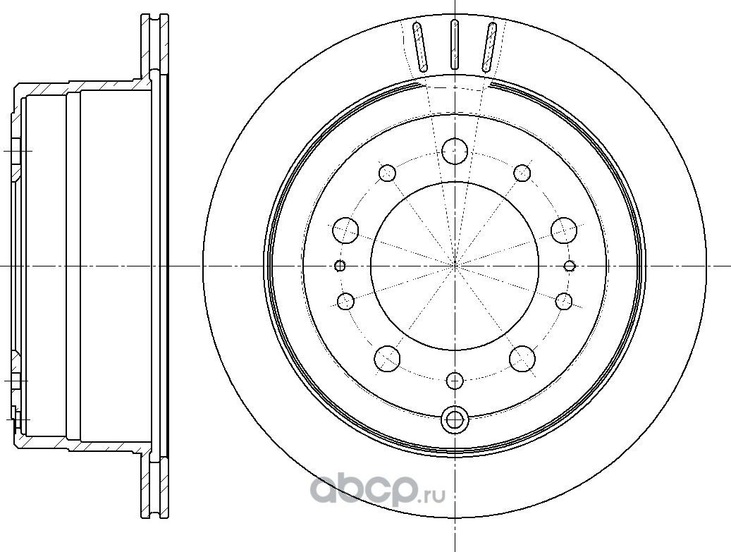 Диск тормозной (G-Brake). Артикул GR02452