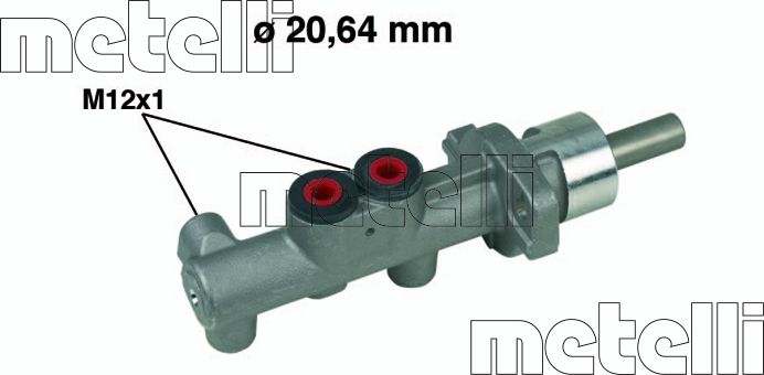 Тормозной цилиндр главный Metelli (алюминий). Артикул 05-0400