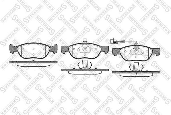 Тормозные колодки Stellox передние для Fiat Marea 1996-2002. Артикул 598 011B-SX