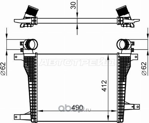РАДИАТОР ИНТЕРКУЛЕРА CHEVROLET CAPTIVA/OPEL ANTARA 2,2D 11- (SAT). Артикул ST20874705