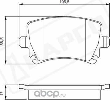 Колодки тормозные дисковые зад. VAG SUPERB II(3T4), YETI, OCTAVIA II ( (Bapco) Bapco. Артикул BP0281