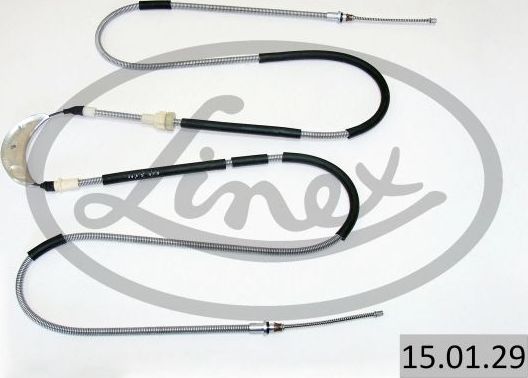 Трос ручника (тросик ручного тормоза) Linex задний для Ford Escort V 1990-1995. Артикул 15.01.29