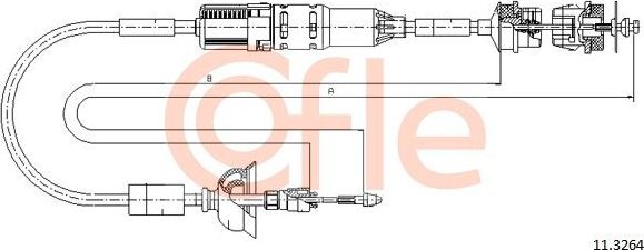 Трос сцепления Cofle для Peugeot 405 1992-1996. Артикул 92.11.3264