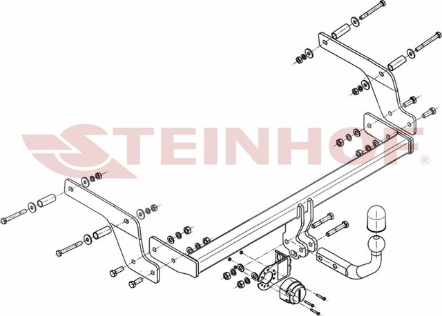 Фаркоп Steinhof для Renault Sandero Stepway II 2014-2025. Артикул D-084