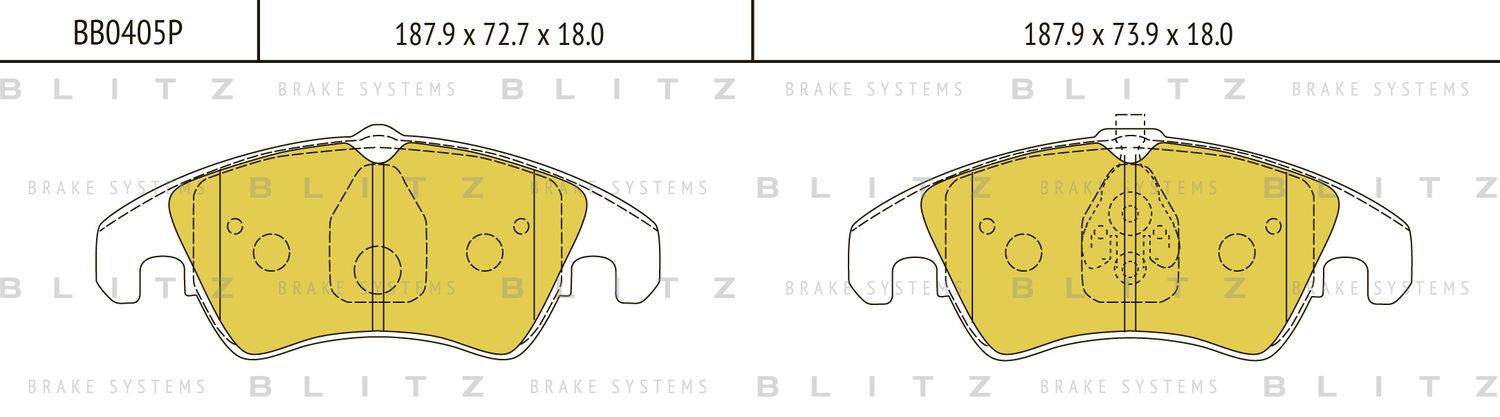 Колодки тормозные AUDI A4/A5 07- перед. (Blitz). Артикул BB0405P