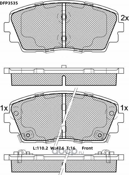 Колодки тормозные дисковые Double Force Double Force. Артикул DFP3535