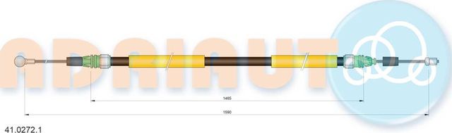 Трос ручника (тросик ручного тормоза) Adriauto. Артикул 41.0272.1