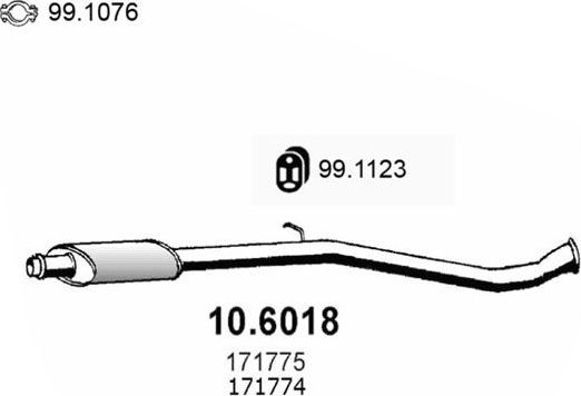 Глушитель Asso для Citroen Berlingo I 1996-2011. Артикул 10.6018