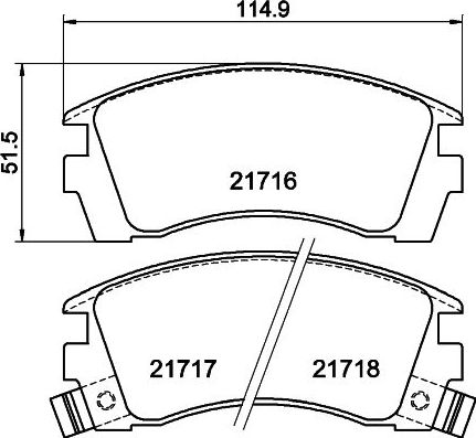 Тормозные колодки Mintex передние для Nissan Sunny B14 1990-2000. Артикул MDB1590