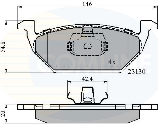 Тормозные колодки Comline Comline передние для Audi A3 I (8L) 1996-2003. Артикул CBP0737