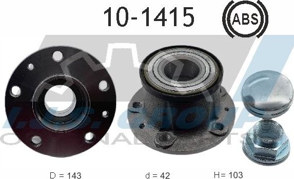 Ступичный подшипник (комплект) IJS Group Technology & Quality. Артикул 10-1415