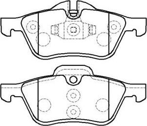 Тормозные колодки HSB передние для MINI Hatch I ((R50, R53) 2001-2006. Артикул HP5260