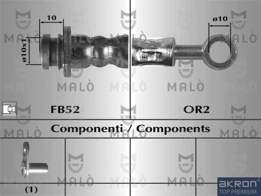 Тормозной шланг Malò. Артикул 80692